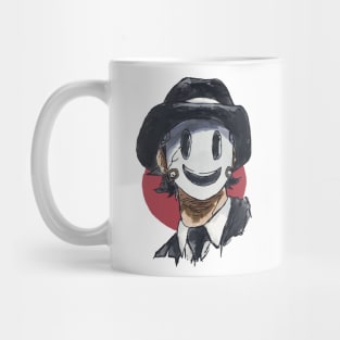 High rise invasion Mr Sniper mask in a watercolor art design Mug